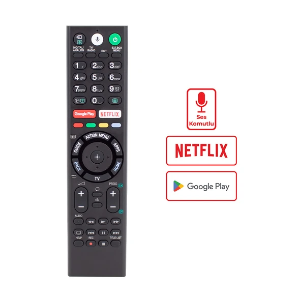 WEKO KL SONY KL RMF-TX310E NETFLIX-GOOGLE PLAY TUŞLU SES KOMUTLU LCD LED TV KUMANDA