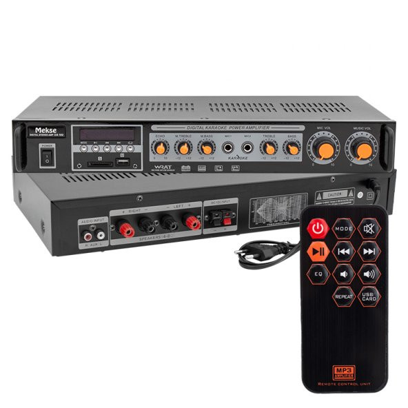 MEKSE UA-103 USB/AUX/UK/BLUETOOTHLU 220V-12V GİRİŞL 50+50 W-STEREO TRAFOSUZ ANFİ - 2