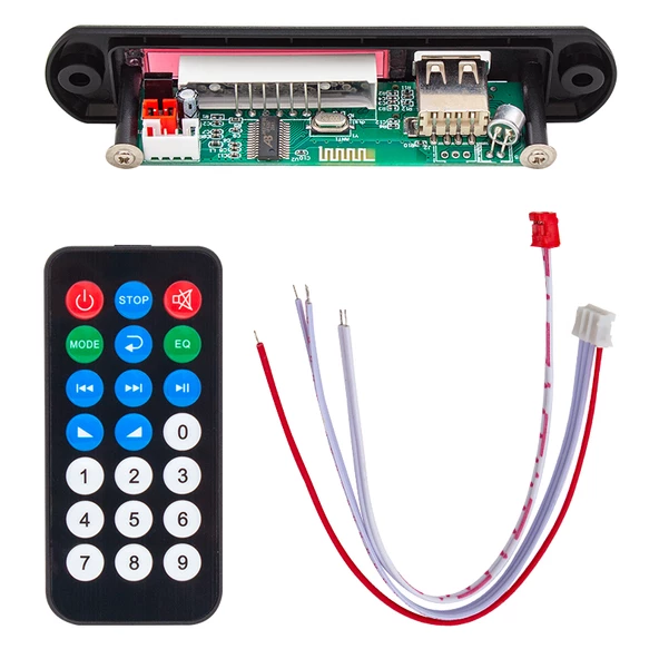 MAGICVOICE M515 OTO TEYP USB/SD/MIC/BLUETOOTH KUMANDALI MİKROFONLU OTO TEYP ÇEVİRİCİ DİJİTAL PLAYER BOARD (12V-500MA) - 2