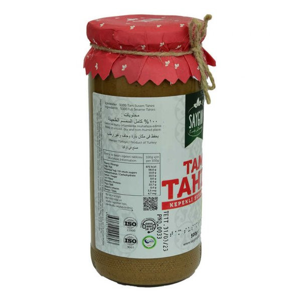 Kepekli Susamdan Tam Tahin Cam Kavanoz 500 Gr