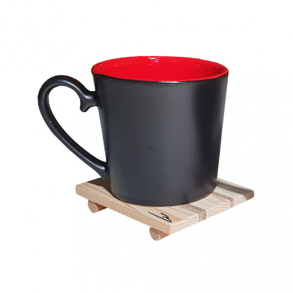 Barış Dizayn Doğal ahşap Bardak altlığı fincan altlığı çay tabağı (6lı set) - 5