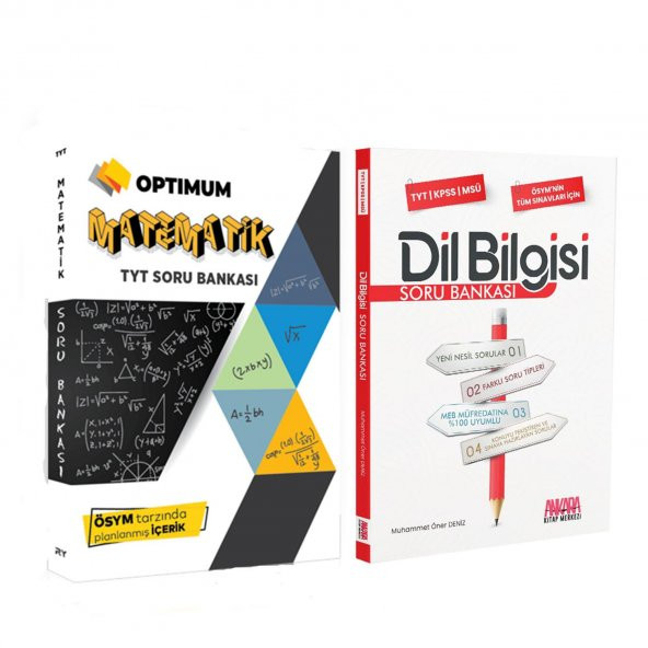 Referans TYT Matematik Optimum ve AKM Dil Bilgisi Soru Bankası Seti 2 Kitap