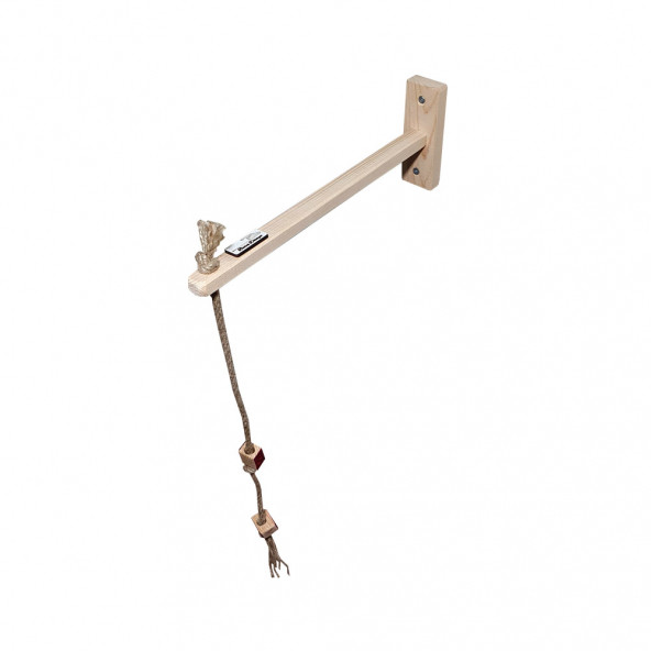 Barış Dizayn 10 Parça Doğal Ahşap Duvar Kedi Oyun Merdiveni Seti Köprü Platform Oyun Duvarı (SET1) - 2