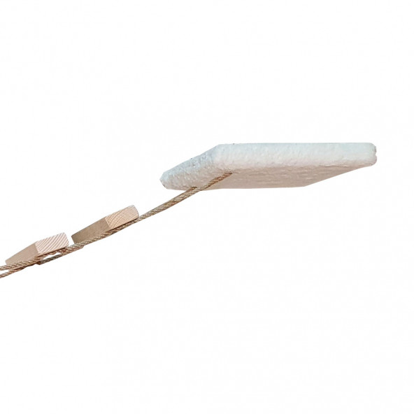Barış Dizayn Peluş Basamaklı Kedi Köprüsü Peluş Raf Duvar Kedi Yolu Parkur Bej (130cm) - 5