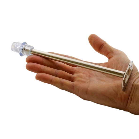 Kapı Stoperi Tamponu 20 cm Krom Metal Vidalı Kapı Durdurucu Tutucu Kapı Stopu Silikonlu - 2