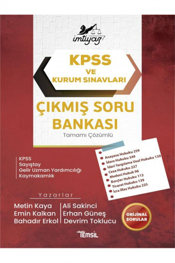 Imtiyaz Kpss Ve Kurum Sınavları Çıkmış Soru Bankası - 1