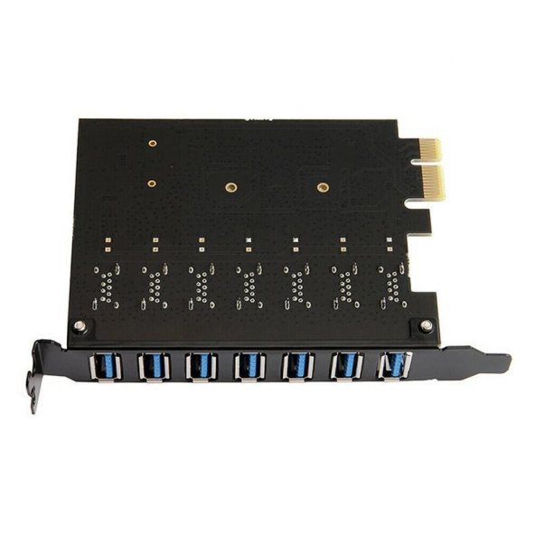 PrimeX PX-4899 7 Port USB Hub, PCI Expres USB3.0 Kart 7 Port Çoklayıcı, PCI ex USB3.0 Çoklayıcı Kart (Win7/8/10/11, Linux, MacOs) - 8