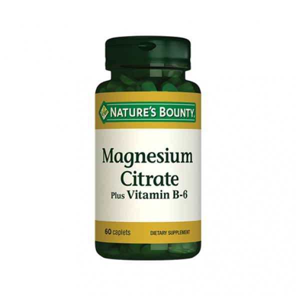 Nature'S Bounty Magnesium Citrate Plus With Vitamin B6 60 Kaplet