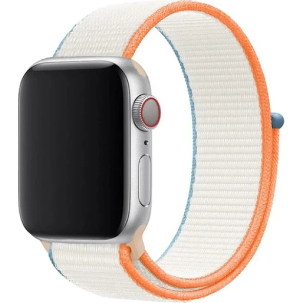 Mi7a Apple Watch Seri 7 6 5 4 3 2 Se 38MM / 40MM / 41MM Uyumlu Spor Loop Dokuma Hasır Kordon