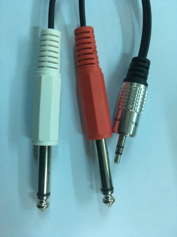 3.5 mm Stereo to 2x 6.3 mm Mono Kablo 5 Metre