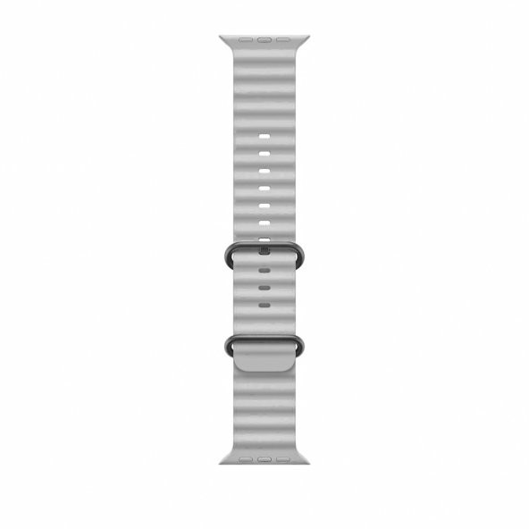 Winex 42-49mm Yeni Nesil Apple Uyumlu Akıllı Saat Kordonu Silikon Gri