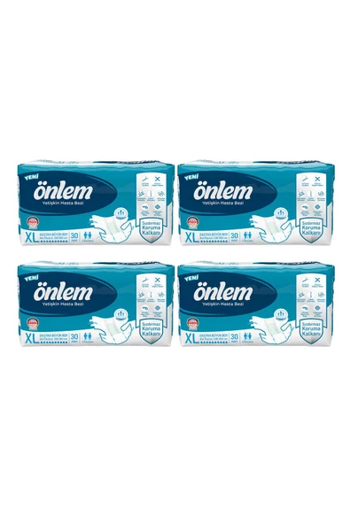 Önlem Yetişkin Hasta Bezi Ekstra Büyük Boy ( X Large ) 30 Adet x 4 Adet - 1