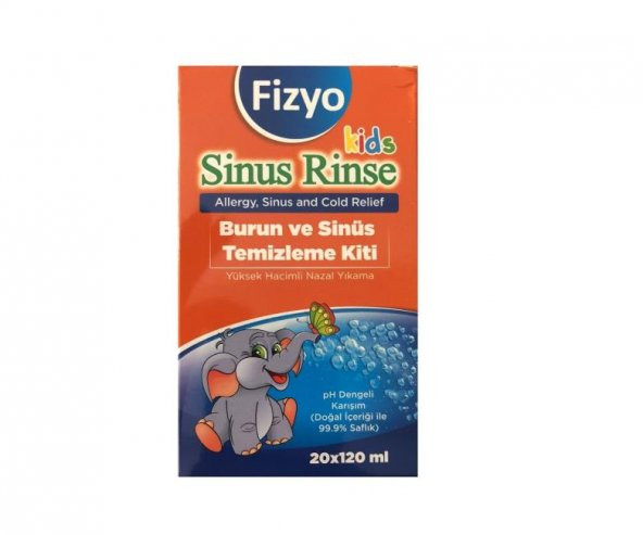Fizyo Sinus Rinse Kids Çocuklar İçin Burun ve Sinüs Temizleme Kiti  20 x 120 ml