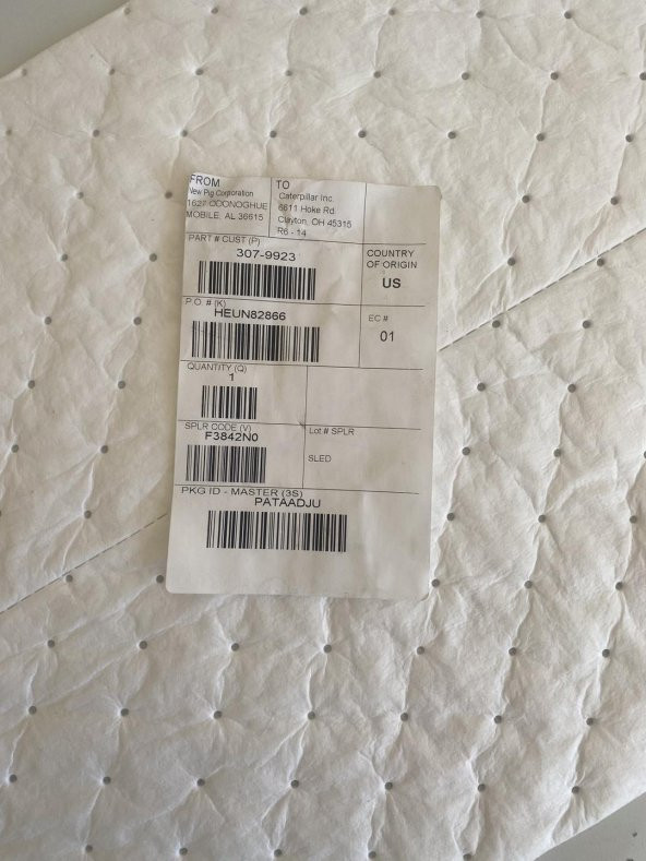 Cat 307-9923 Yağ Sızıntı Emici Ped 48x38cm 10 Adet - 7