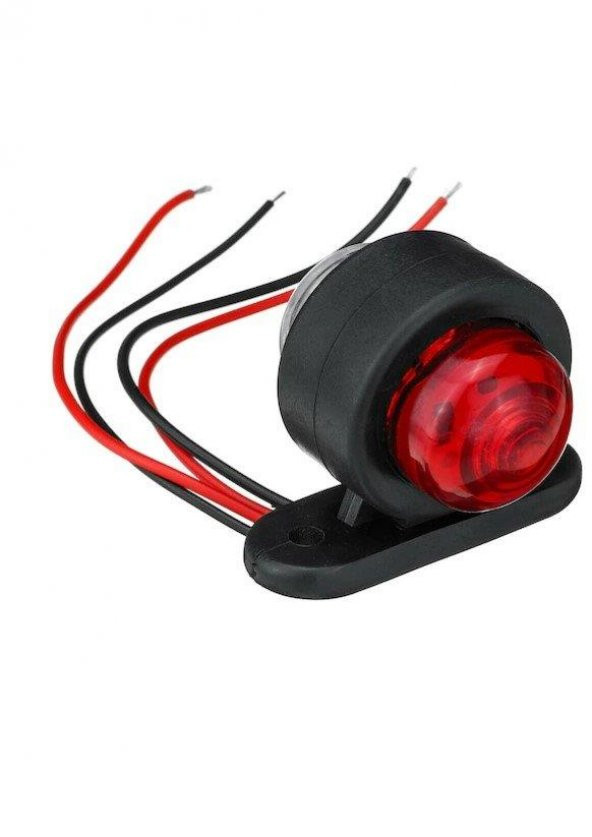 Mini Takoz Dorse Led Lamba Kırmızı/Beyaz 24 Volt 1 Adet