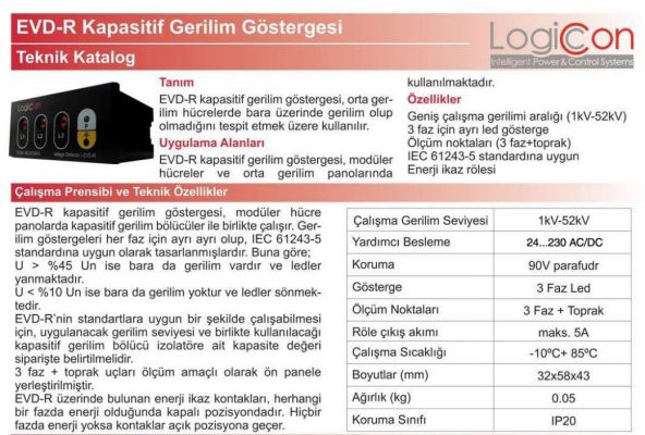 Logicon EVD-RX Kapasitif Gerilim Göstergesi 1 kV-52kV - 5