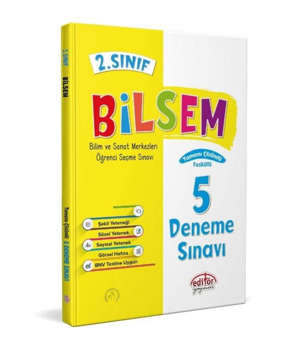 2. Sınıf Bilsem Hazırlık 5 Deneme Editör Yayınları