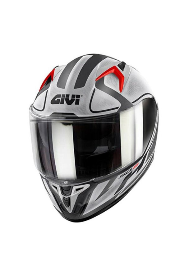 Motosiklet Kaskı Givi 50.8 Racer Mat Siyah Titanium Gri Kask