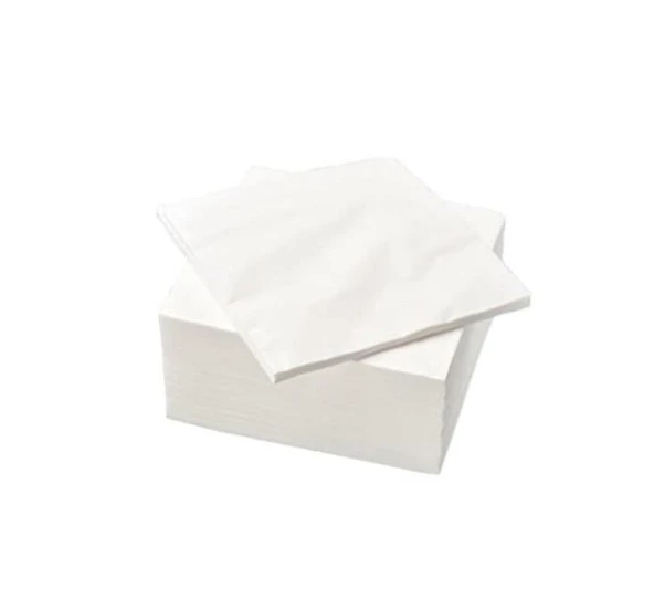 Omnisoft 24x24cm 1/4 Çift Katlı Lüks Servis Peçetesi Beyaz 24 Paket 2400 Ad - 2