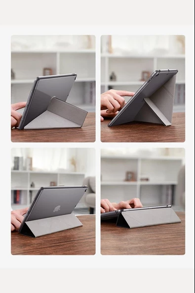 Apple iPad Air 10.9 2022 (10.Nesil) Kalemlikli Katlanabilen Kılıf - Resim 5