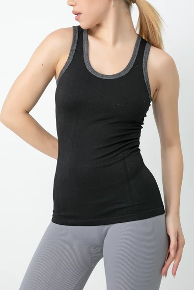 Gigotto Kadın Seamless Fitilli Atlet - 3