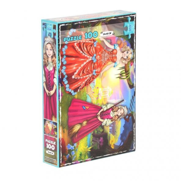 Laço Kids Puzzle Prenses ve Kül Kedisi 100 Parça Çocuklar İçin Yapboz - 2