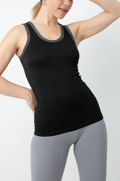 Gigotto Kadın Seamless Fitilli Atlet - 7
