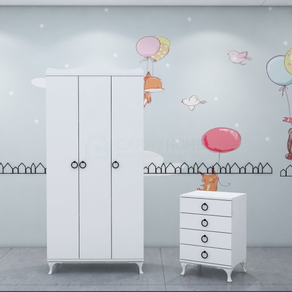 Garaj Home Sude Asansörlü Yıldız 3 Kapaklı Bebek Odası Takımı - 2