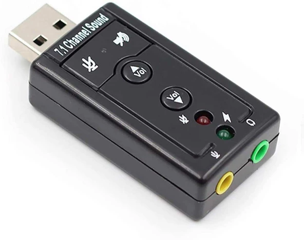 USB Ses Kartı 7.1 USB Stereo Ses Efektli Harici Ses Kartı Sound Kontrol