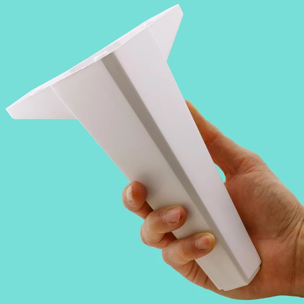 Sedir Lüks Mobilya Kanepe Tv Ünitesi Koltuk Ayağı 18 Cm Beyaz Konsol Ayakları - 5