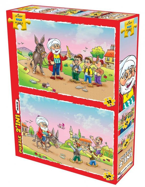 Laço Kids Puzzle Nasreddin Hoca 2 in 1 Çocuklar İçin Yapboz
