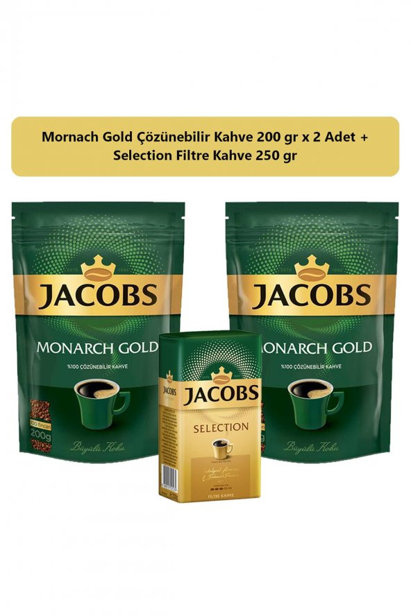Jacobs Monarch Gold Kahve 400 gr + Selection Filtre Kahve 250 gr