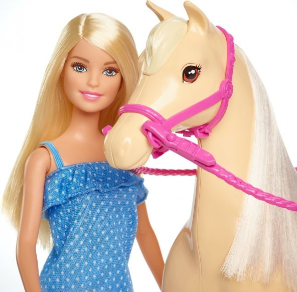 Barbie ve Güzel Atı Oyun Seti, Sarışın Bebekli FXH13 - 3