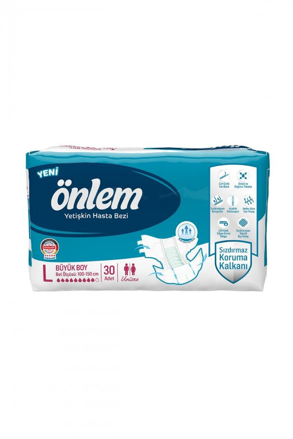 Önlem Yetişkin Hasta Bezi Büyük Boy ( Large ) 30 Adet x 2 Adet - 2