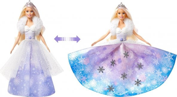 Barbie Dreamtopia Karlar Prensesi Bebek, 30 Cm, Pembe Gölgeli, Sarı Saçlı Gkh26 - 5