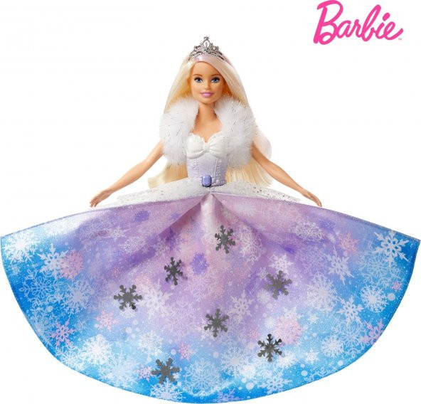 Barbie Dreamtopia Karlar Prensesi Bebek, 30 Cm, Pembe Gölgeli, Sarı Saçlı Gkh26 - 8