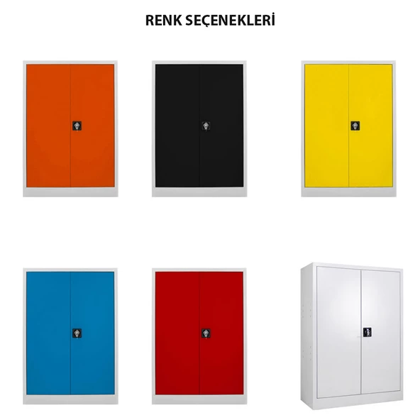 Jessan Ofis 130 luk Dosya Dolabı Gri-Siyah - Resim 4