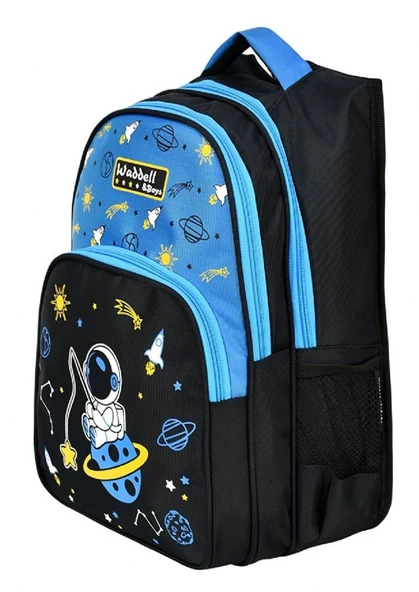 Waddell Çanta Sİyah Mavi Astronot İlkokul Çantası - Waddell Bag Erkek Okul Sırt Çantası - 3