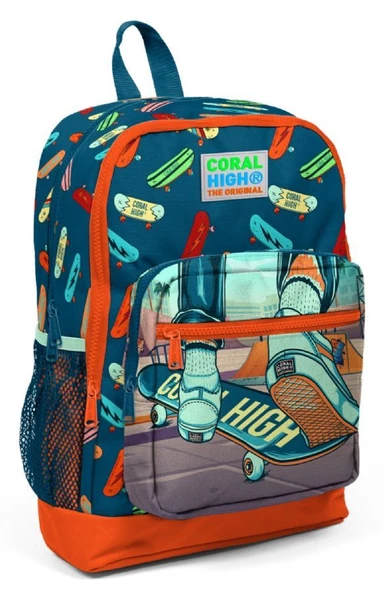 Coral High Kaykay Baskılı Erkek Çocuk 3'lü İlkokul Çanta Seti - 2