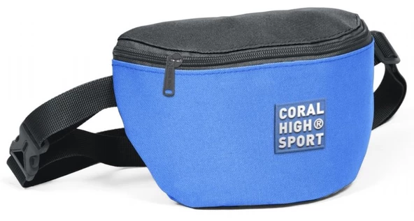 Coral High Sport Siyah-A.Mavi İki Bölmeli Bel Çantası