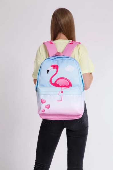 Kaukko Layer Sırt Çantası (Rainbow Flamingo) - Resim 4