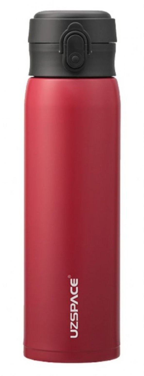 Uzspace 500 ml Kırmızı Paslanmaz Çelik Termos Matara - Kahve Çay Termosu - 2