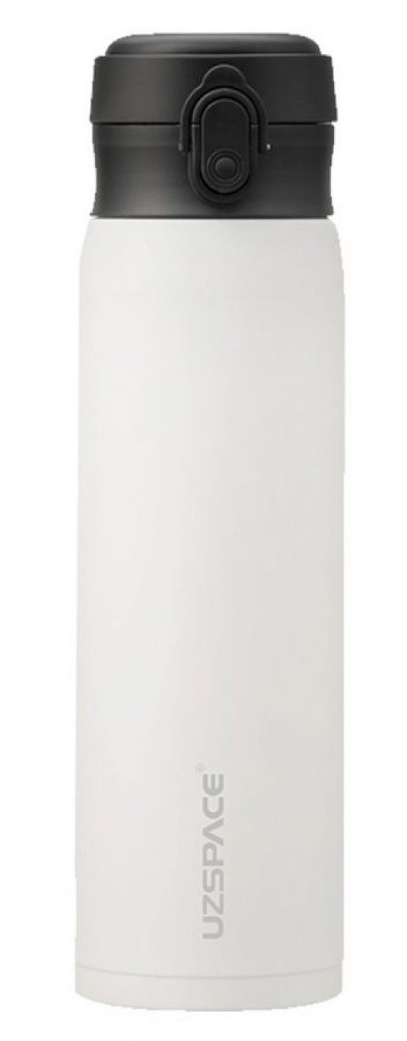 Uzspace 500 ml Beyaz Paslanmaz Çelik Termos Matara - Kahve Çay Termosu - 2