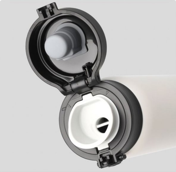 Uzspace 500 ml Siyah Paslanmaz Çelik Termos Matara - Kahve Çay Termosu - 4