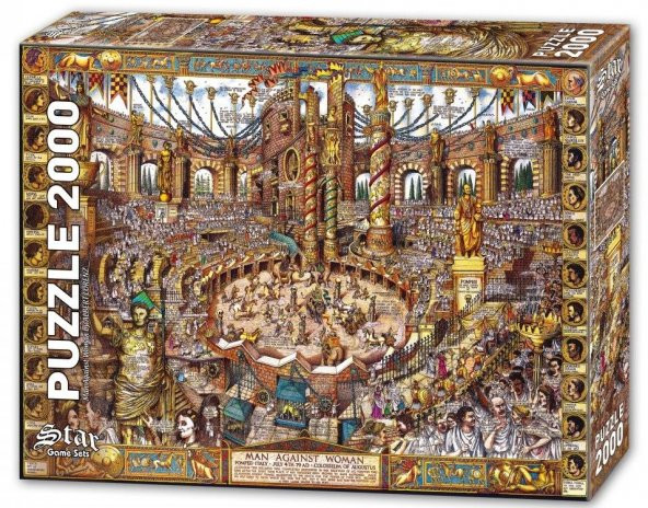 Star Puzzle 2000 Parça Erkekler ve Kadınlar Savaşı - Albert Lorenz - Resim 2