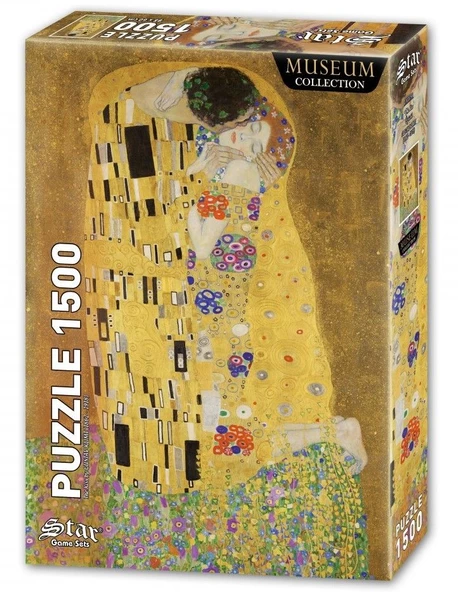 Star Puzzle 1500 Parça Öpücük Puzzle - Gustav Klimt - Resim 2
