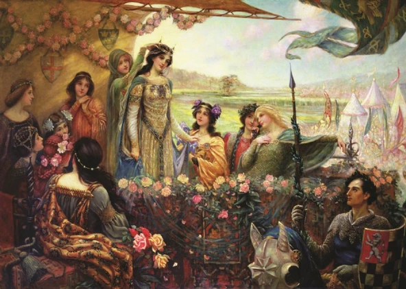 Anatolian 3000 Parça Lancelot & Guinevere Puzzle - Herbert James Draper