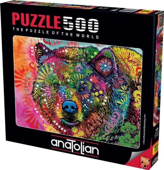 Anatolian 500 Parça Renkli Sevimli Ayı Puzzle - Dean Russo - Resim 2