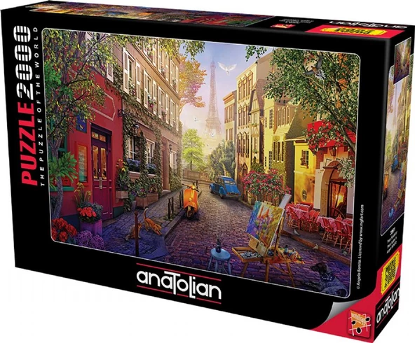 Anatolian 2000 Parça Paris Sokakları Puzzle - Angelo Bonito - Resim 2