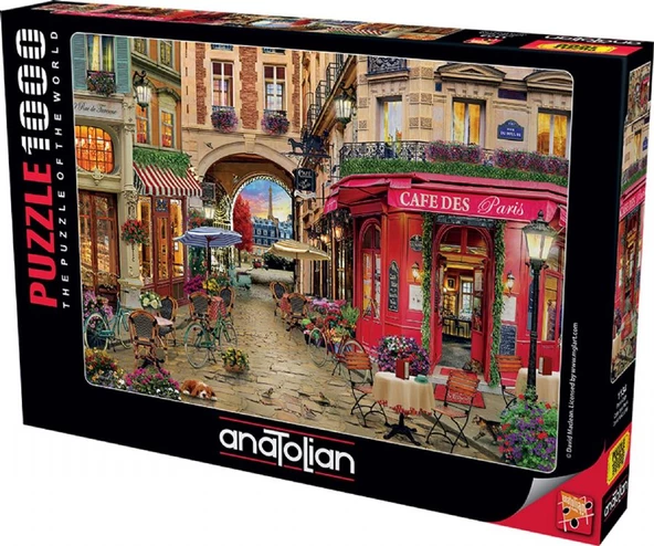 Anatolian 1000 Parça Paris Cafe Puzzle - David Maclean - Resim 2